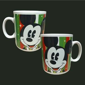 Disney Galerie Red Green Mickey Mouse Oversized 32oz Ceramic Coffee Mug